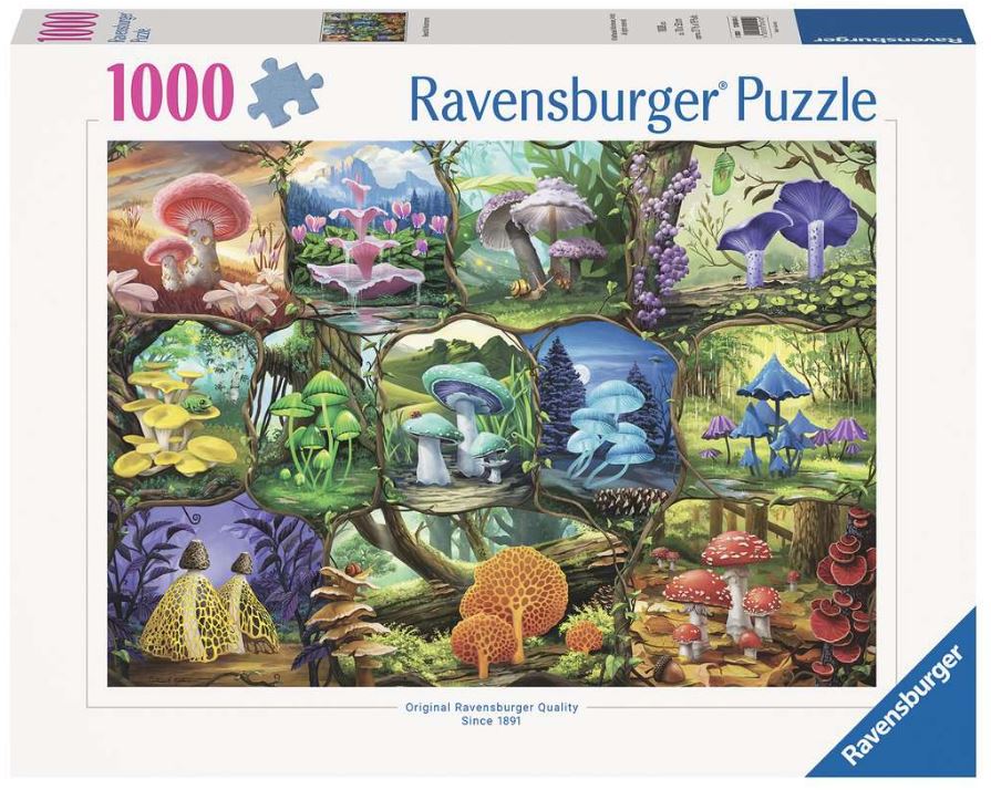RAVENSBURGER JIGSAW PUZZLE 1000 PIECES - BEAUTIFUL MUSHROOMS 12000424
