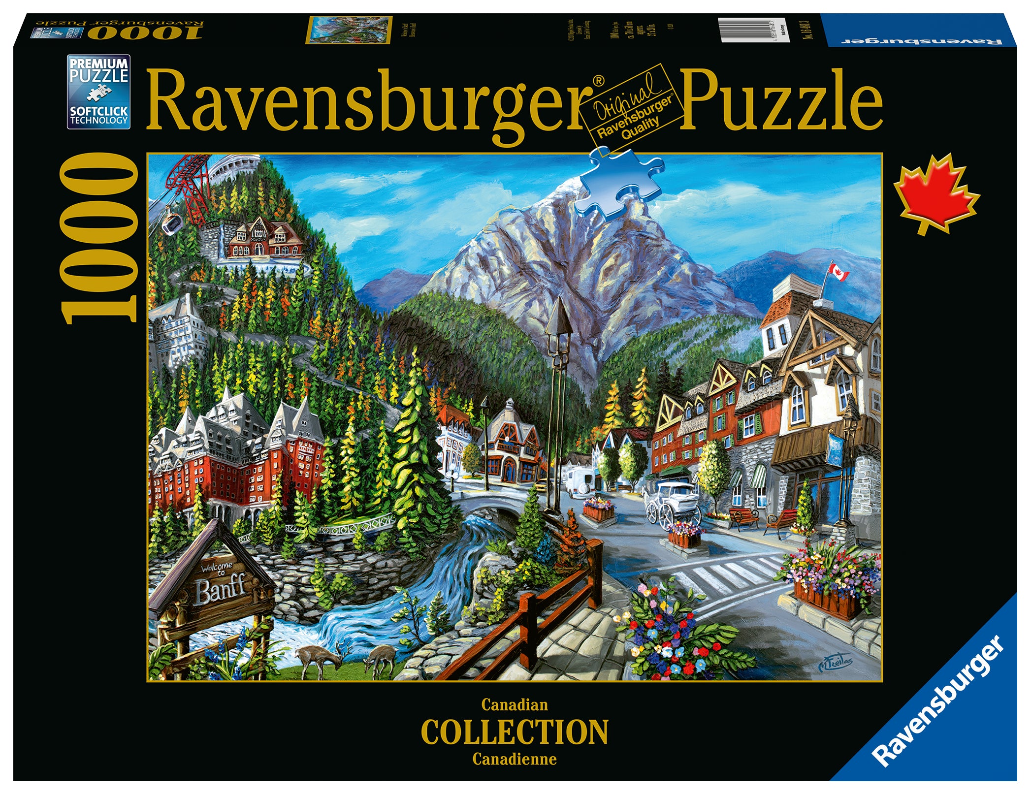 RAVENSBURGER JIGSAW PUZZLE 1000 PIECES - WELCOME TO BANFF #16481