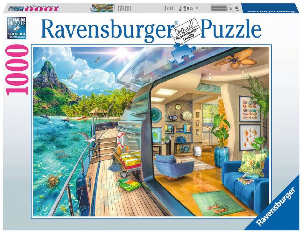 RAVENSBURGER CASSE-TÊTE 1000 PIÈCES - CAP SUR UNE ÎLE TROPICALE #16948