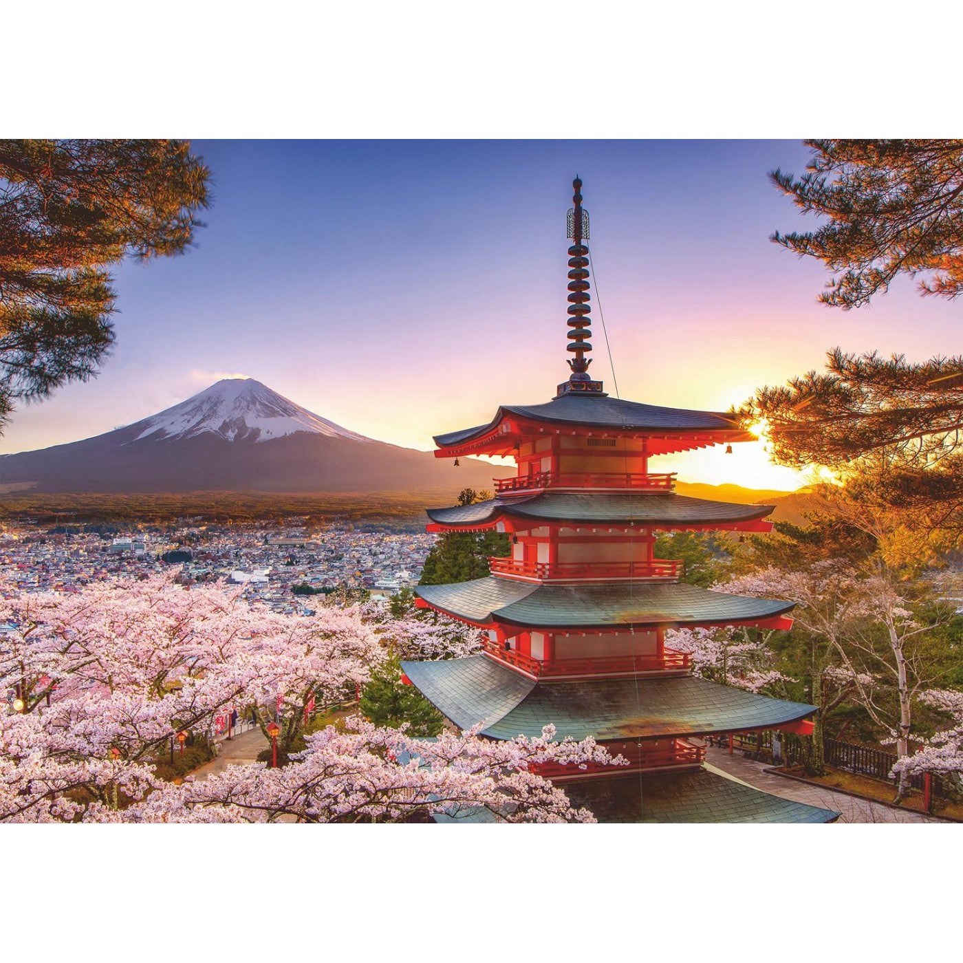 RAVENSBURGER CASSE-TÊTE 1000 PIÈCES - CERISIERS EN FLEURS DU MONT FUJI #12000582