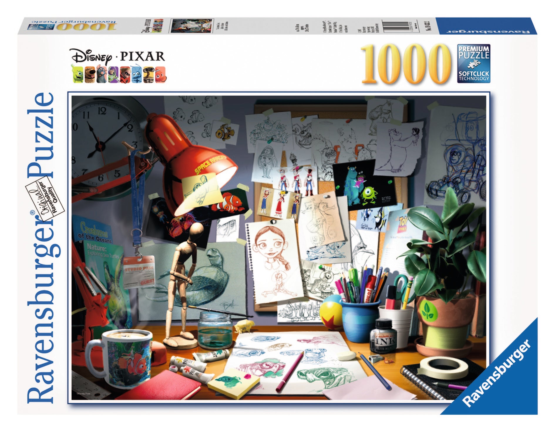 RAVENSBURGER CASSE-TÊTE 1000 PIÈCES - DISNEY ATELIER D'ARTISTE #19432