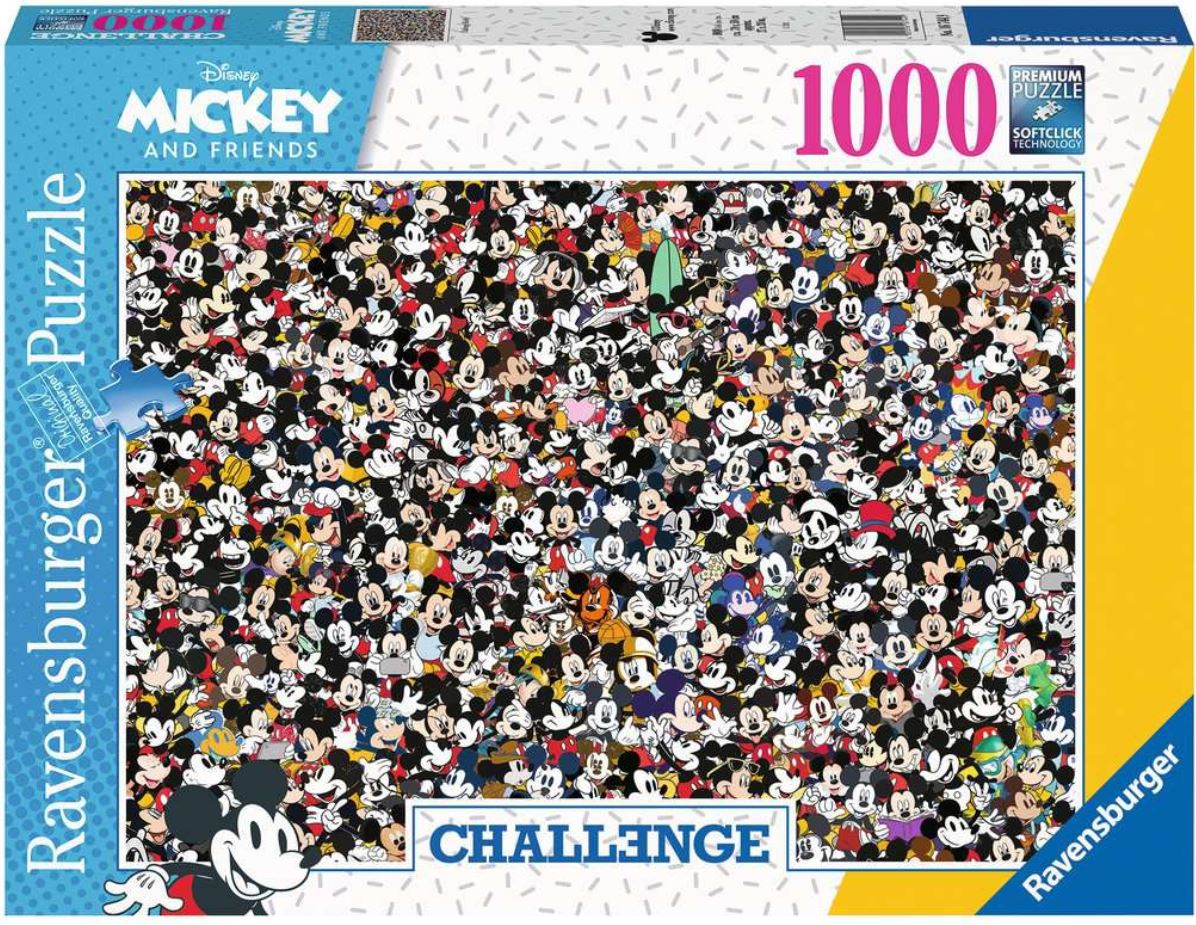 RAVENSBURGER JIGSAW PUZZLE 1000 PIECES - DISNEY MICKEY CHALLENGE #12000529
