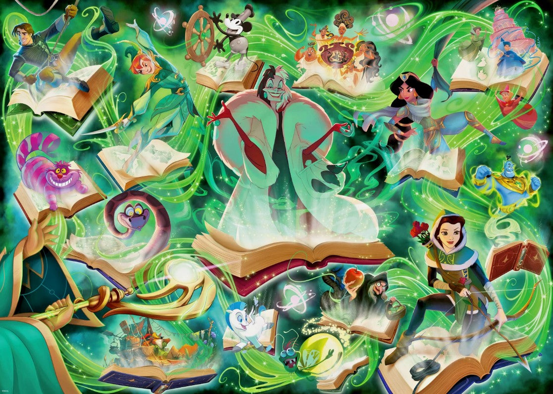 RAVENSBURGER JIGSAW PUZZLE 1000 PIECES - DISNEY LORCANA - GLIMMERING REALMS: EMERALD #12001623