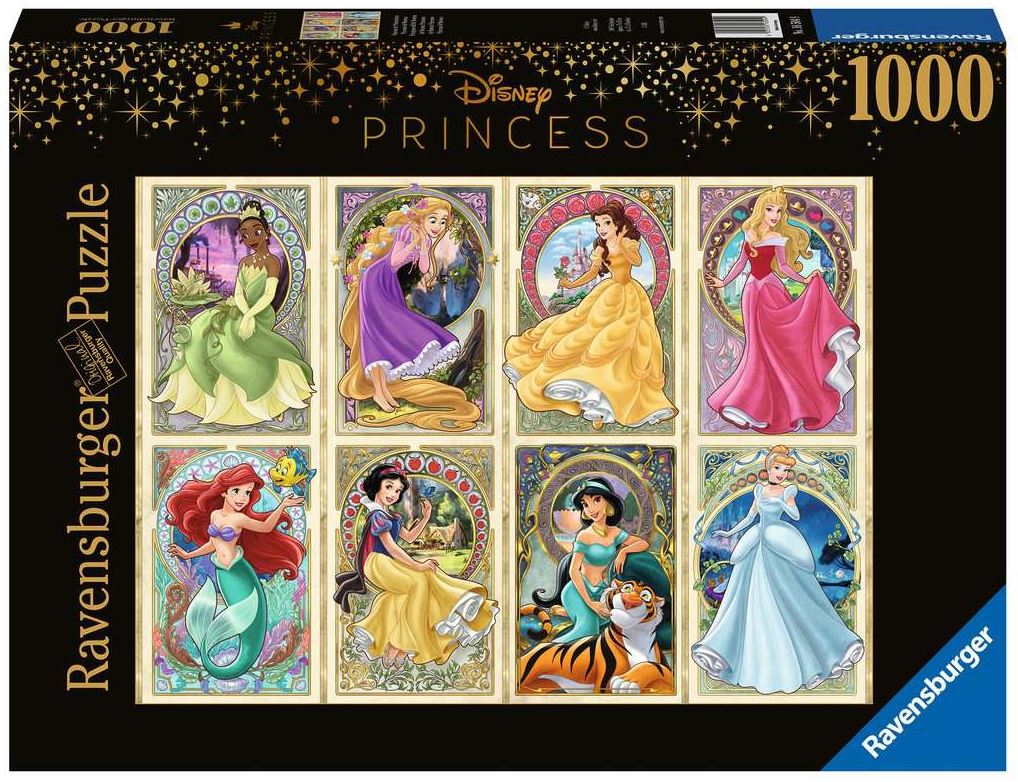 RAVENSBURGER JIGSAW PUZZLE 1000 PIECES - DISNEY PRINCESSES ART NOUVEAU #12000497