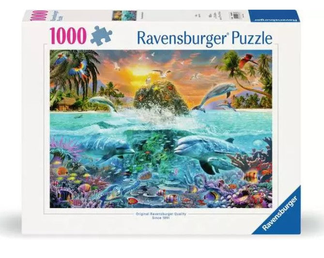 RAVENSBURGER JIGSAW PUZZLE 1000 PIECES - THE UNDERWATER ISLAND #12000887