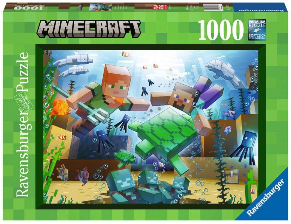 RAVENSBURGER JIGSAW PUZZLE 1000 PIECES - MINECRAFT MOSAIC #12000421