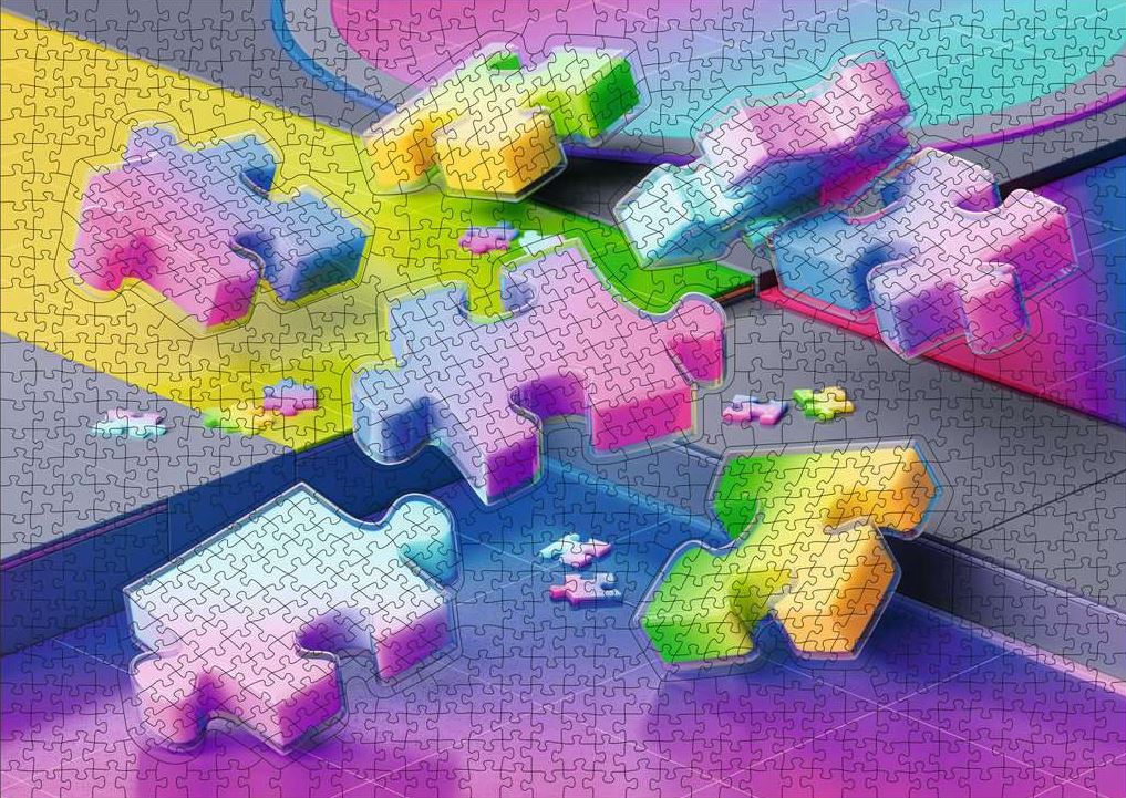 RAVENSBURGER CASSE-TÊTE 1027 PIÈCES - MÉTA-PUZZLE CASCADE DE DÉGRADÉ #17498