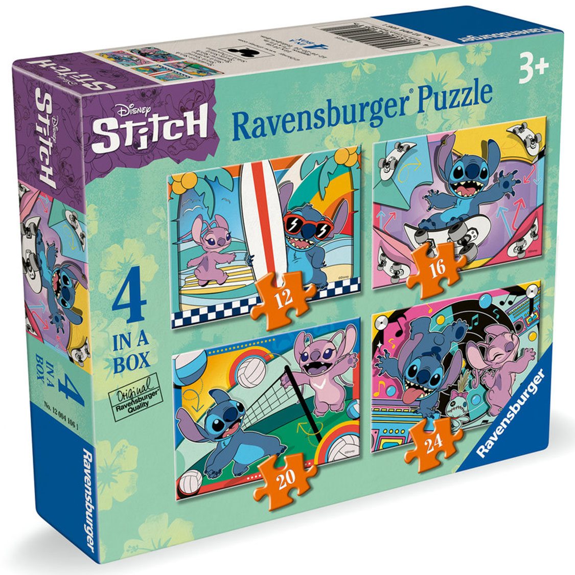 RAVENSBURGER JIGSAW PUZZLE 12-16-20-24 PIECE PROGRESSIVE - DISNEY STITCH #12004106