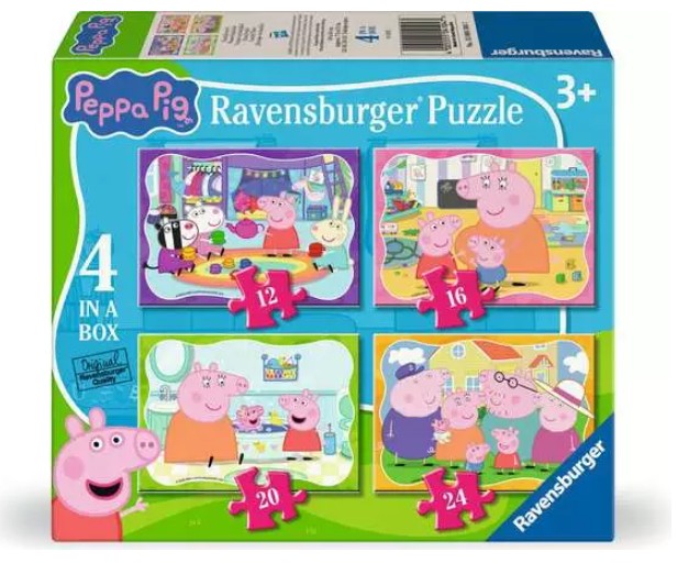 RAVENSBURGER PUZZLE 12-16-20-24 PIECES PROGRESSIVE - PEPPA PIG #12004104