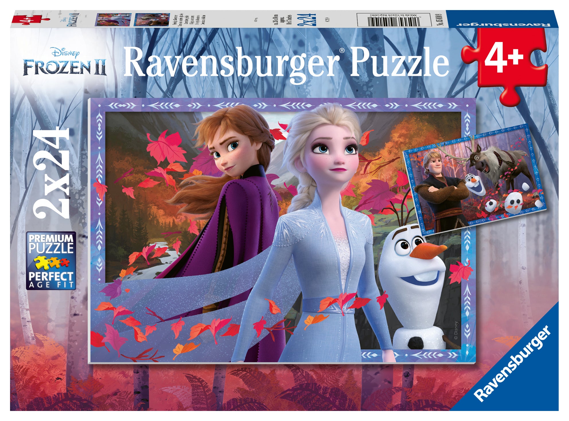 RAVENSBURGER PUZZLE 2 X 24 PIECES - FROZEN INTO THE ICY LANDS #05010