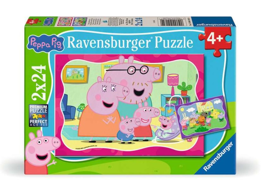 RAVENSBURGER JIGSAW PUZZLE 2 X 24 PIECES - PEPPA PIG NEW ADVENTURES #12004184