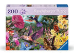RAVENSBURGER JIGSAW PUZZLE 200 PIECES XL - HUMMINGBIRDS AND BUTTERFLIES #12001369