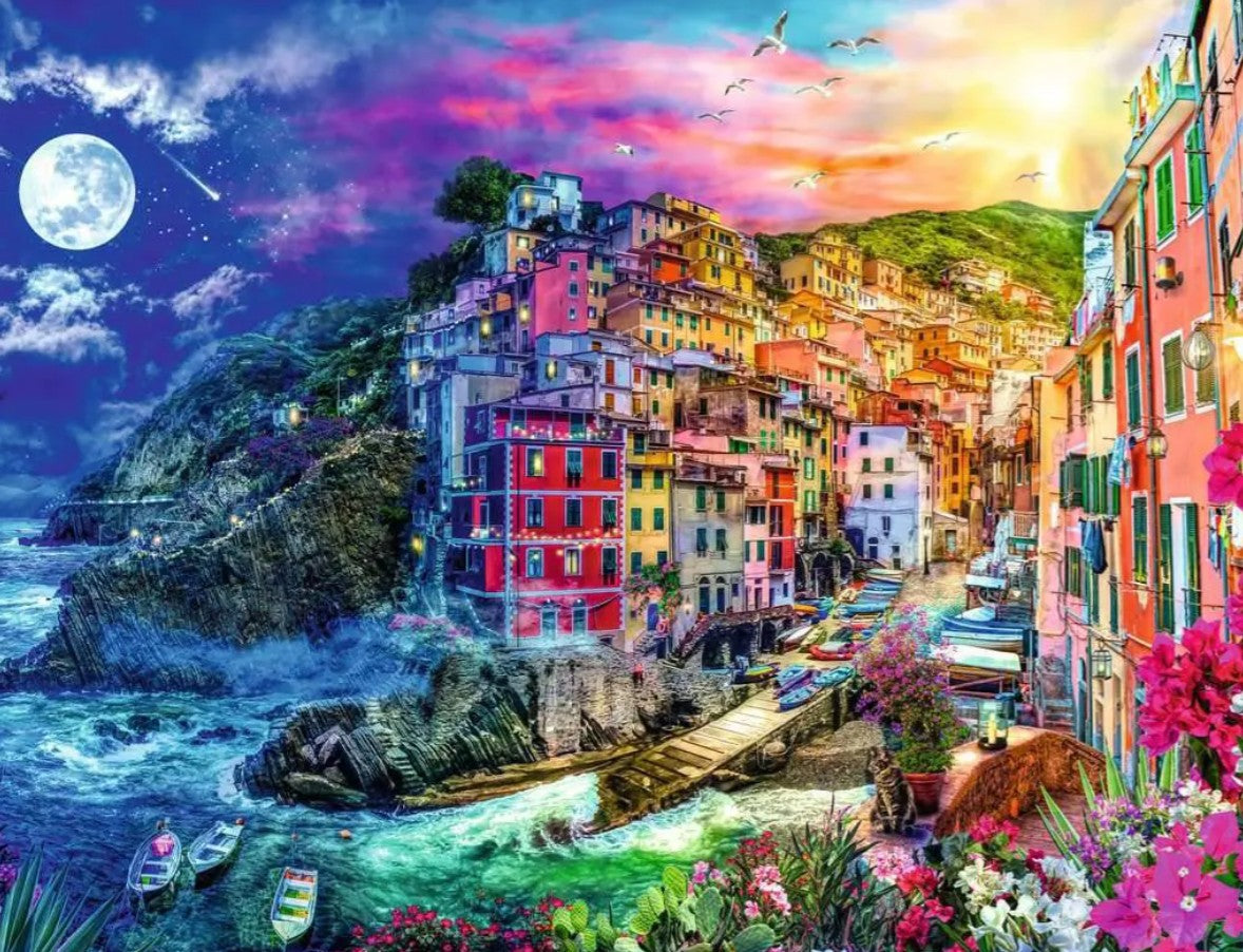RAVENSBURGER JIGSAW PUZZLE 2000 PIECES - CINQUE TERRE COLORFUL #12000803