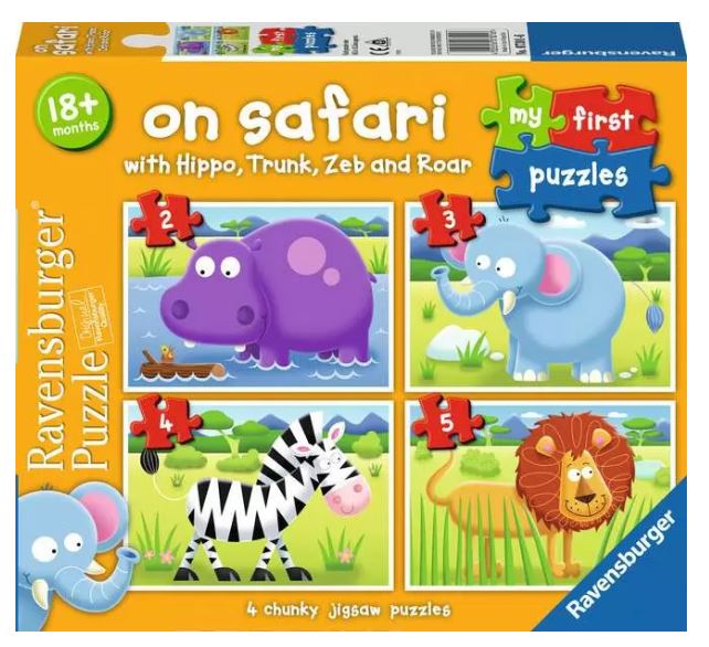RAVENSBURGER JIGSAW PUZZLE 2,3,4,5 PIECES - MY FIRST PUZZLES - ON SAFARI