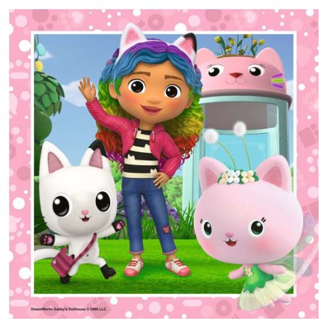 RAVENSBURGER JIGSAW PUZZLE 3 X 49 PIECES - GABBY'S DOLLHOUSE #05659