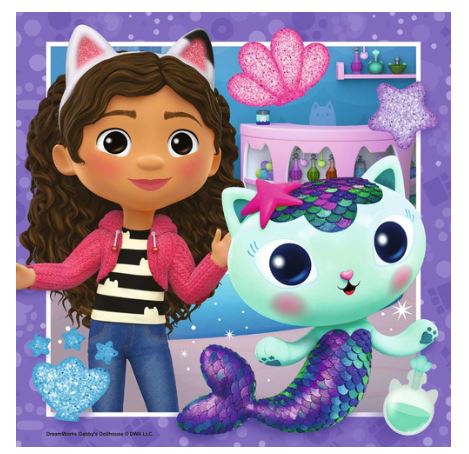 RAVENSBURGER JIGSAW PUZZLE 3 X 49 PIECES - GABBY'S DOLLHOUSE #05659