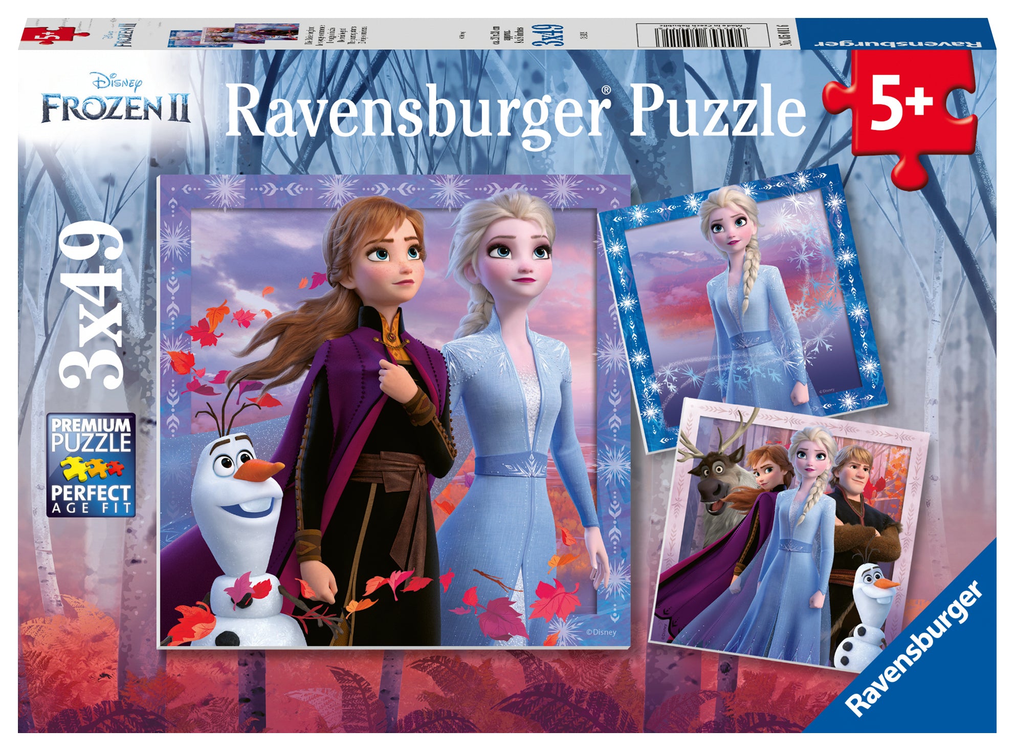 RAVENSBURGER JIGSAW PUZZLE 3 X 49 PIECES - FROZEN THE JOURNEY BEGINS #05011