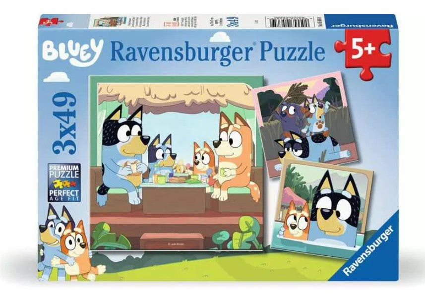 RAVENSBURGER PUZZLE 3 X 49 PIECES - BLUEY'S ADVENTURES #05685