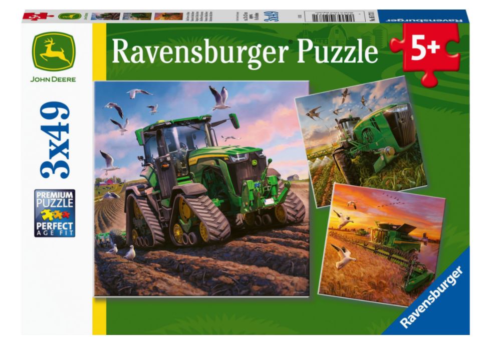 RAVENSBURGER PUZZLE 3 X 49 PIECES - JOHN DEERE SEASONS #5173