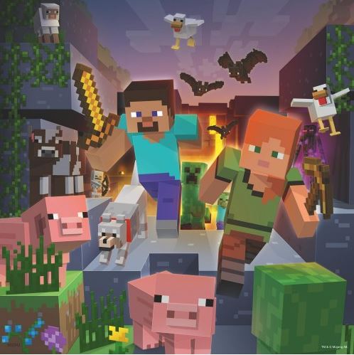 RAVENSBURGER JIGSAW PUZZLE 3 X 49 PIECES - MINECRAFT BIOMES #05621