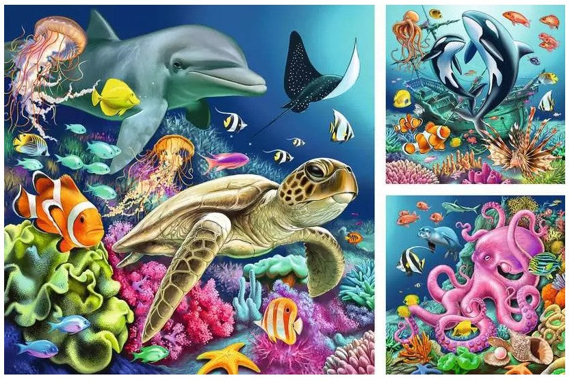 RAVENSBURGER PUZZLE 3 X 49 PIECES - UNDERWATER WORLD #12000859