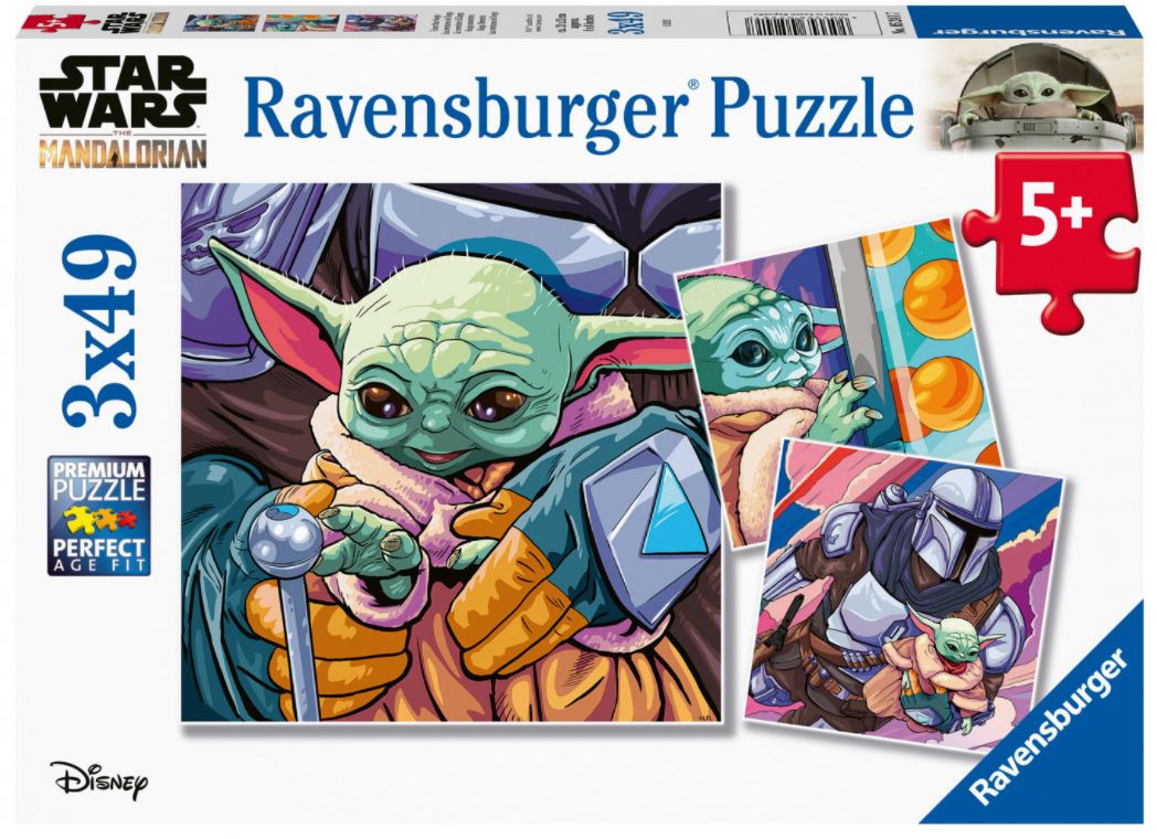 RAVENSBURGER JIGSAW PUZZLE 3 X 49 PIECES - STAR WARS THE MANDALORIAN: GROGU