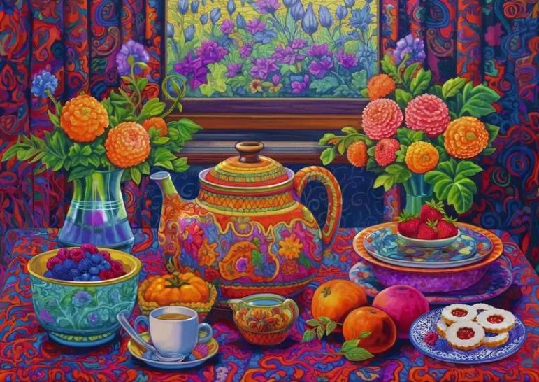 RAVENSBURGER JIGSAW PUZZLE 300 LARGE PIECES - TEA TIME #12001446