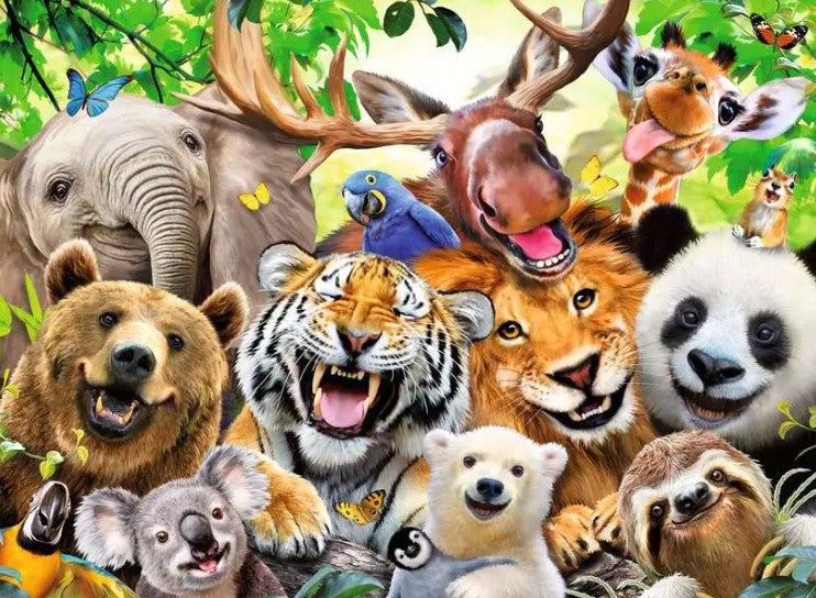 RAVENSBURGER CASSE-TÊTE 300 PIÈCES - ANIMAUX EXOTIQUES SELFIE #13354