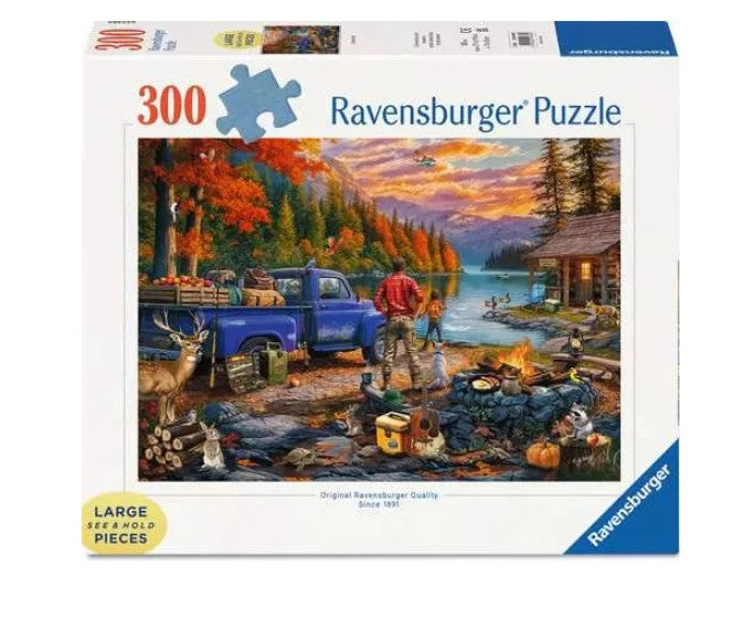 RAVENSBURGER JIGSAW PUZZLE 300 PIECES - LARGE PIECES - SUNSET LAKE #12001838