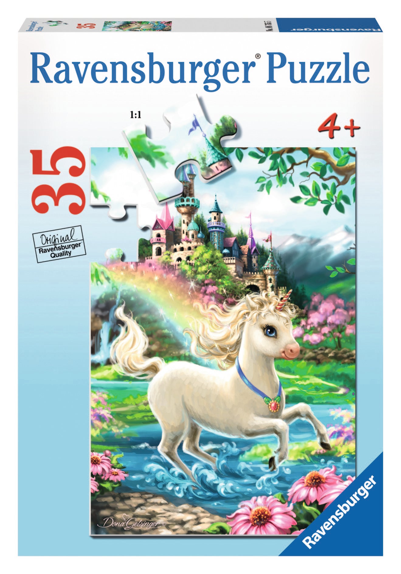 RAVENSBURGER 35 PIECE PUZZLE - UNICORN CASTLE #08765
