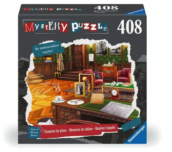 RAVENSBURGER JIGSAW PUZZLE 408 PIECES - MYSTERY PUZZLE - A DEADLY BIRTHDAY #12001185