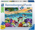 RAVENSBURGER CASSE-TÊTE 500 LARGE PIÈCES - LA COURSE DES BÉBÉS TORTUES DE MER #17456