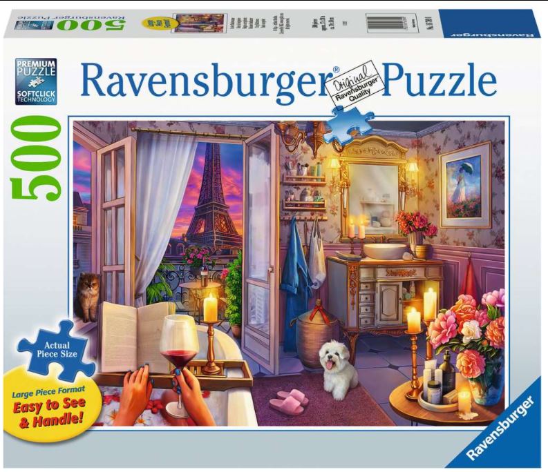 RAVENSBURGER CASSE-TÊTE 500 PIÈCES - LARGES PIÈCES - DANS LA BAIGNOIRE #16789