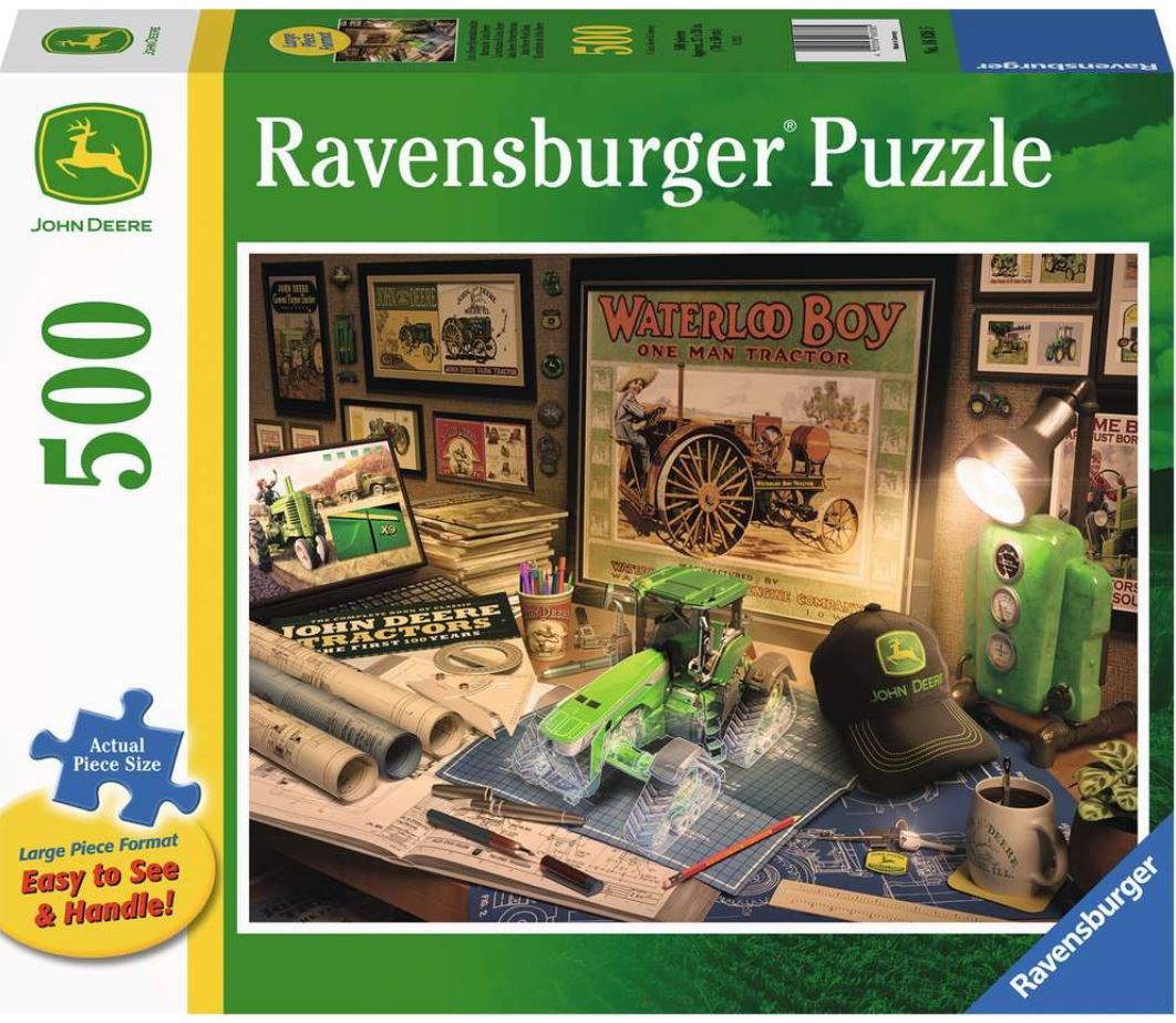 RAVENSBURGER CASSE-TÊTE 500 PIÈCES LARGES PIÈCES - JOHN DEERE BUREAU DE TRAVAIL #16838