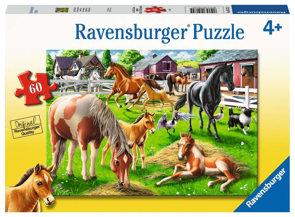 RAVENSBURGER JIGSAW PUZZLE 60 PIECES - THE PONY RANCH