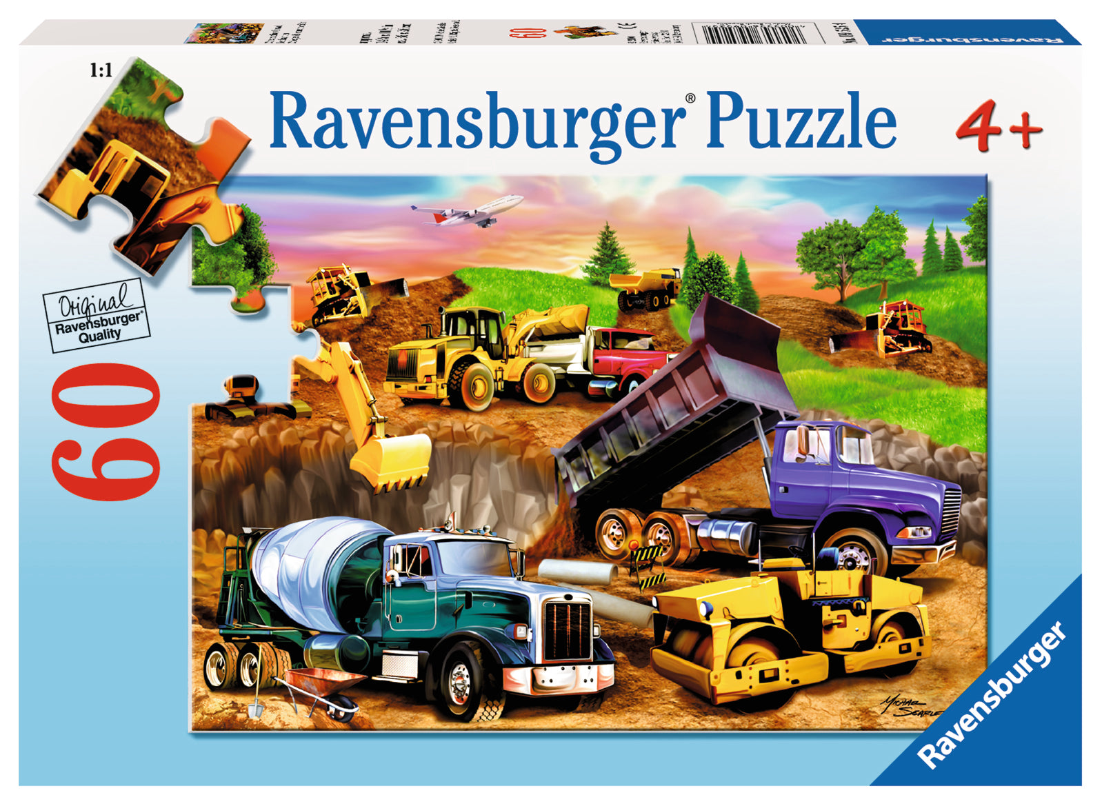 RAVENSBURGER JIGSAW PUZZLE 60 PIECES - THE CONSTRUCTION SITE #09525