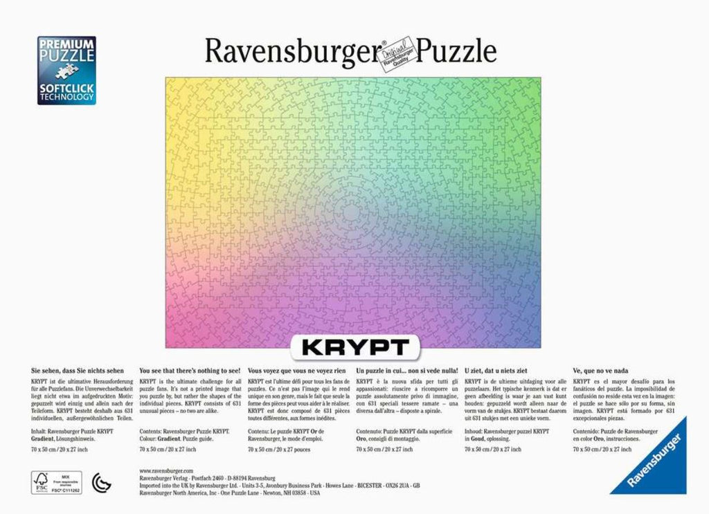 RAVENSBURGER JIGSAW PUZZLE 631 PIECES - KRYPT GRADIENT #12000146
