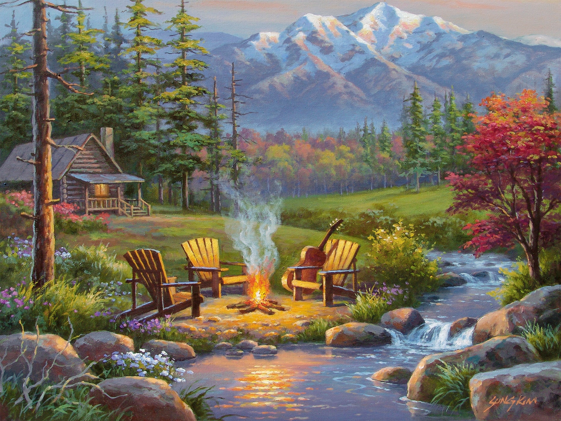 RAVENSBURGER CASSE-TÊTE 750 LARGES PIÈCES ADULTES - SALON AU COIN DU FEU #16445