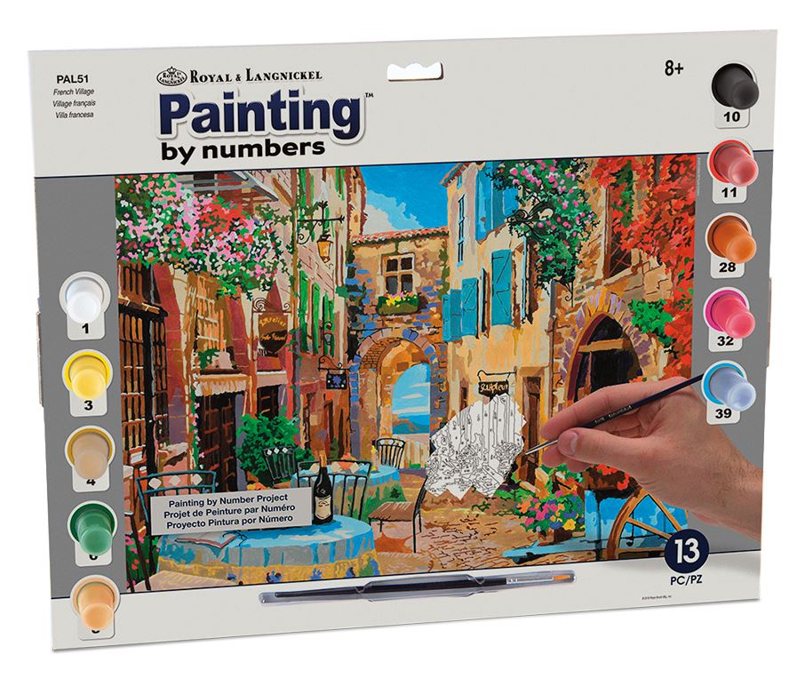 LARGE ADULT PAINT BY NUMBER - FRENCH VILLAGE