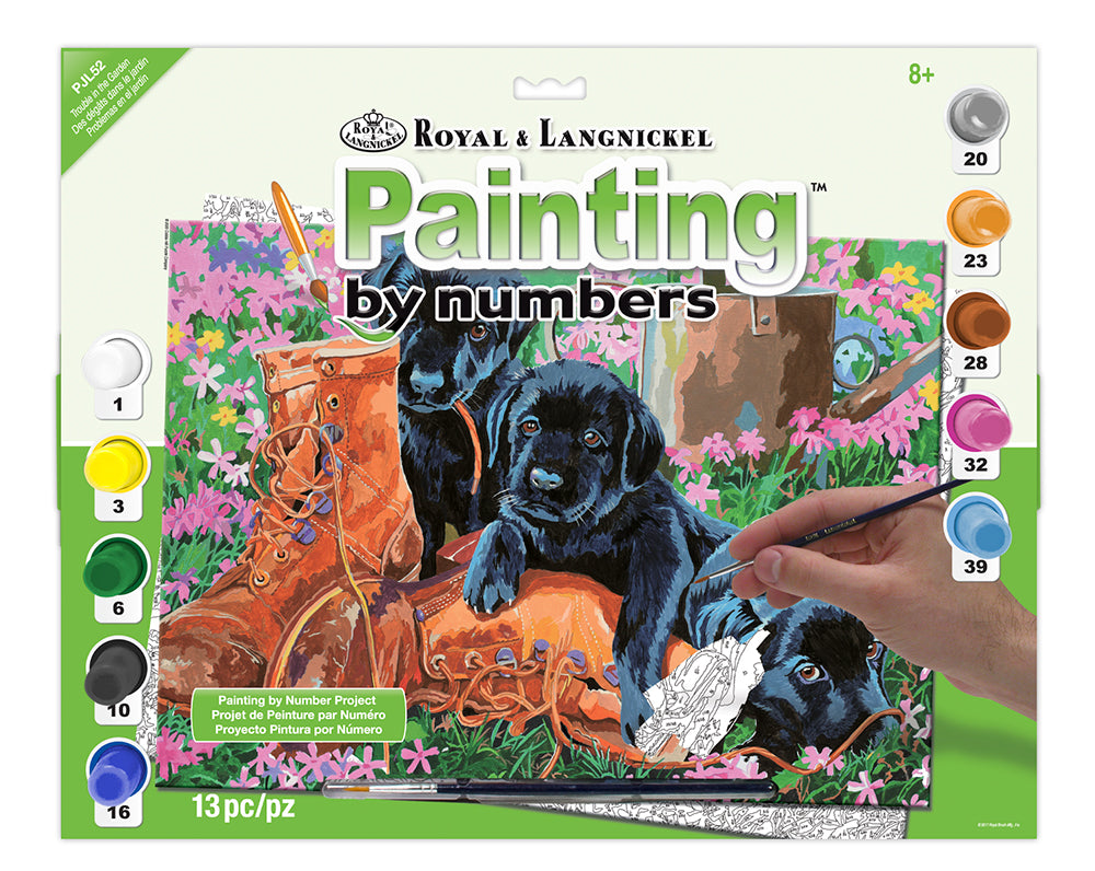 PAINT BY NUMBER JUNIOR LARGE - GARDEN TROUBLE