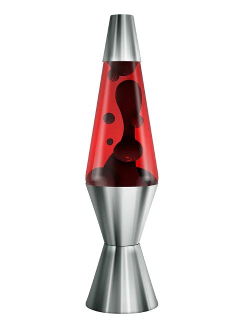 14.5" BLACK AND RED CHROME LAVA LAMP