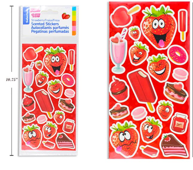 AUTOCOLLANTS CHOCOLATS PARFUMÉS À LA FRAISE