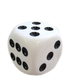 DÉS JUMBO BLANC 1.5"
