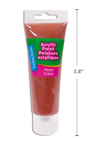 ACRYLIC PAINT TUBE BROWN 75ML