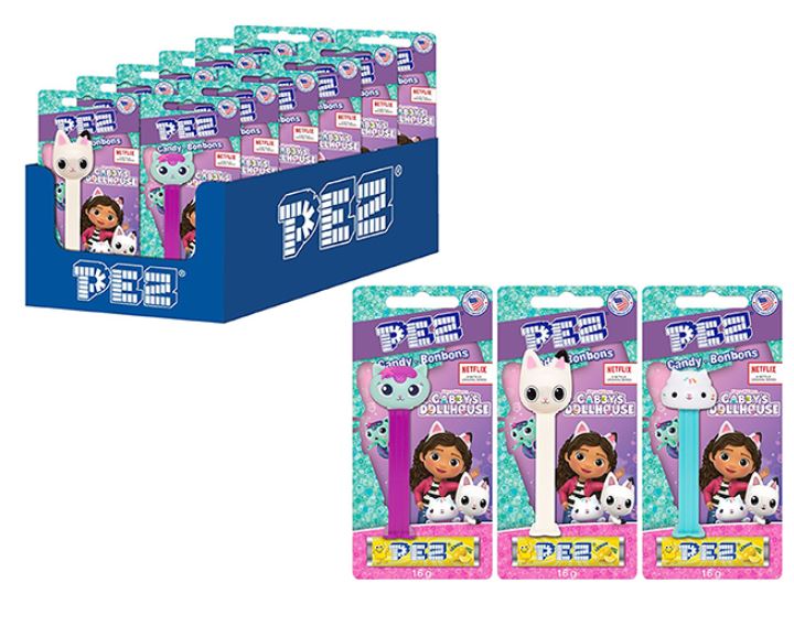 PEZ GABBY'S DOLLHOUSE - BONBONS ET DISTRIBUTEUR 16G ASST (BONBONS)