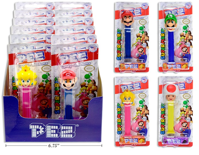 PEZ NINTENDO MARIO BROS - 16G SWEETS AND DISPENSER (SWEETS) ASST