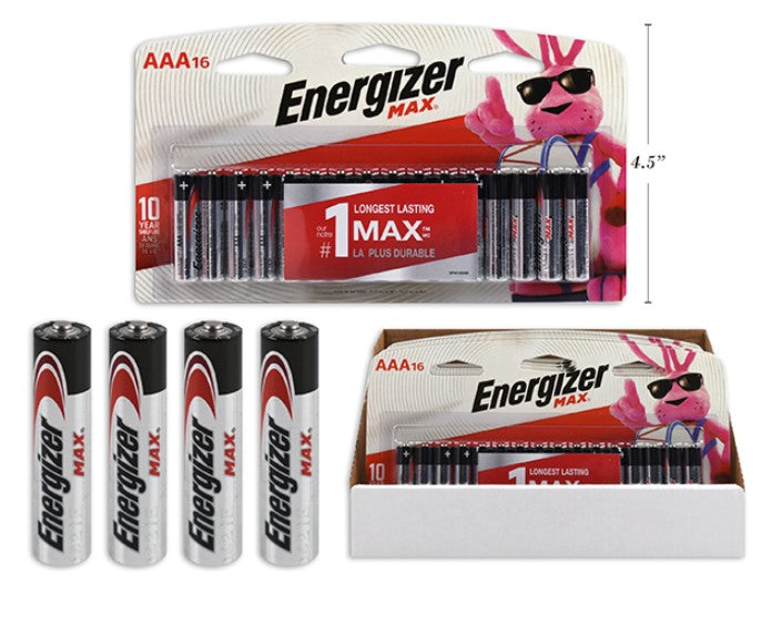 PILES ENERGIZER MAX AAA - PAQUET DE 16