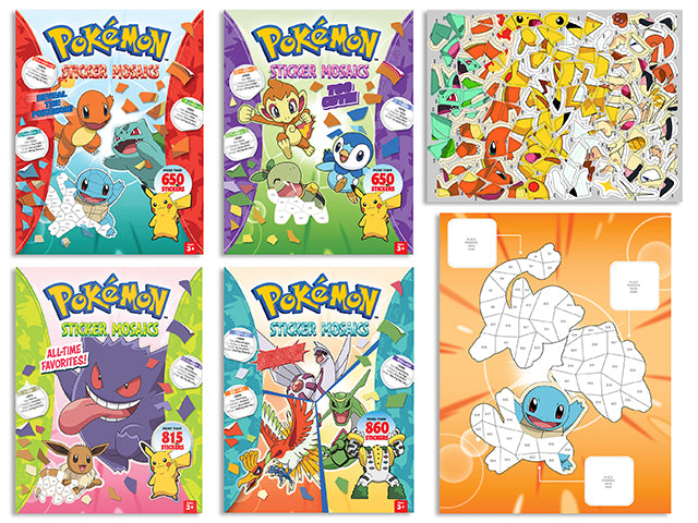 POKÉMON – LIVRET D'AUTOCOLLANTS MOSAÏQUE (STICKER MOSAICS)