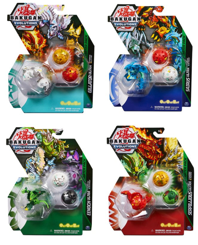 BAKUGAN - 3-PACK STARTER SET SERIES 4 ASST