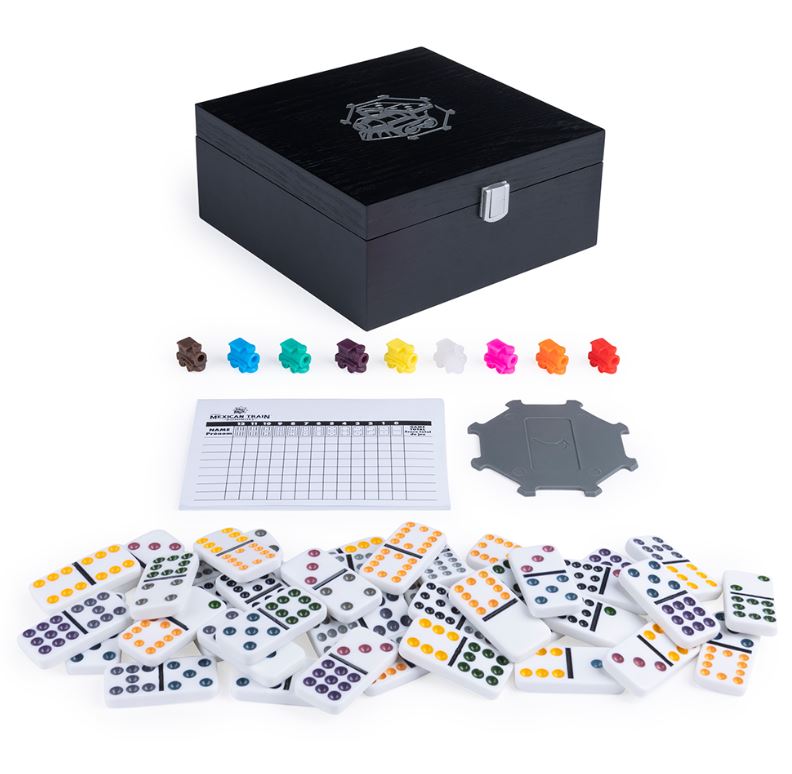 CARDINAL LEGACY - DOUBLE 12 MEXICAN TRAIN DOMINOES WITH DOTS
